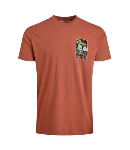 Mens codfather back print t-shirt baked clay Weird Fish