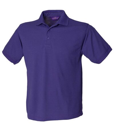 Henbury Mens Short Sleeved 65/35 Pique Polo Shirt (Heather Grey)