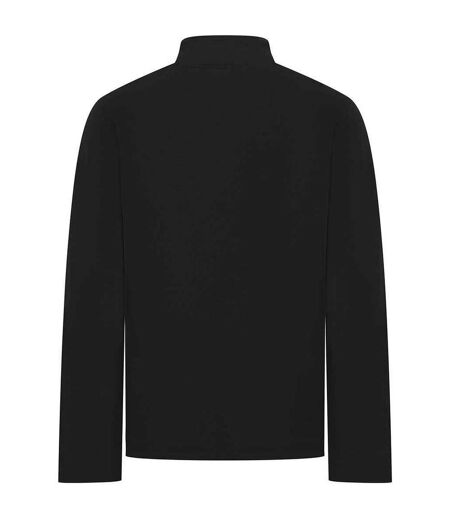 Mens Pique Top Black Front Row