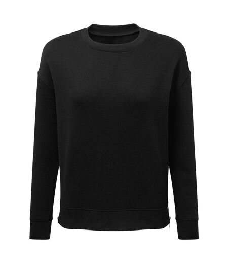 Womens/ladies Recycled Zipped Sweatshirt Black TriDri