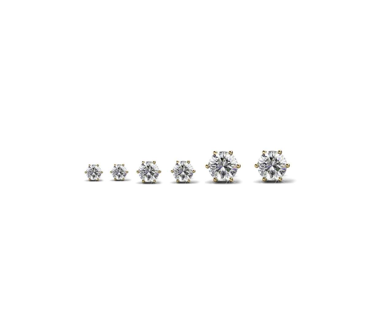 Boucles d'oreilles Solitaire S, M, L - Cristal d'Autriche-1