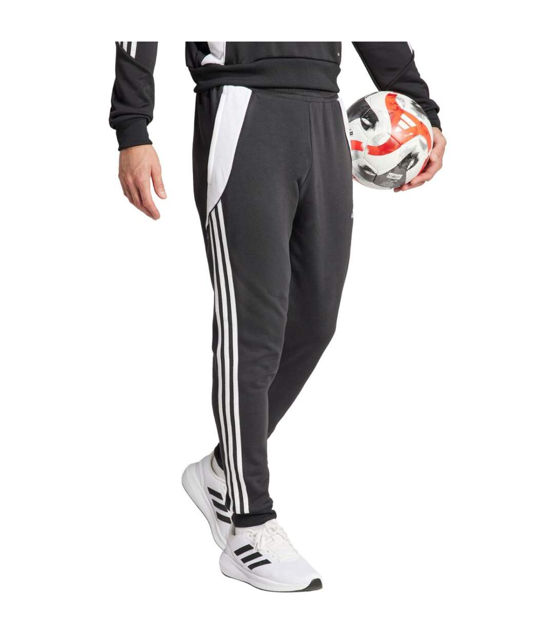 Pantalon De Jogging Tiro Homme Blanc Noir Adidas-1