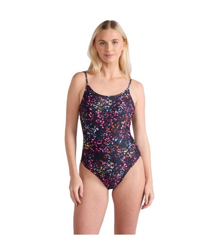 Maillot de bain 1 pièce zadie femme noir vif Animal