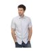 Mens Kingford Linen Short-sleeved Shirt Blue Ted Baker-1