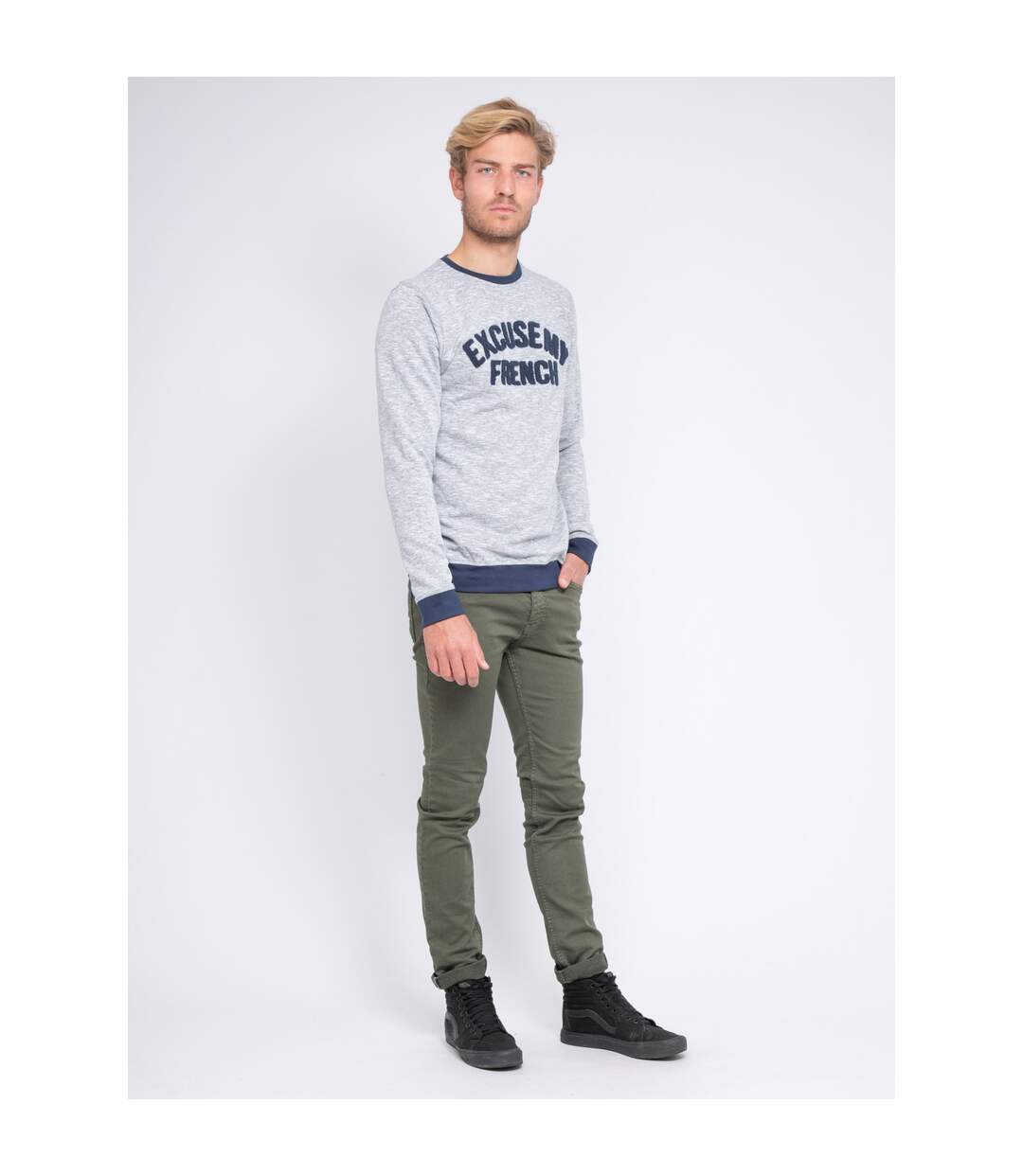Sweat col rond message WILBERT-4