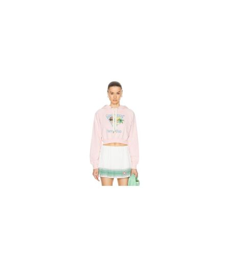 Sweat Court À Capuche Femme Rose Pâle Casablanca