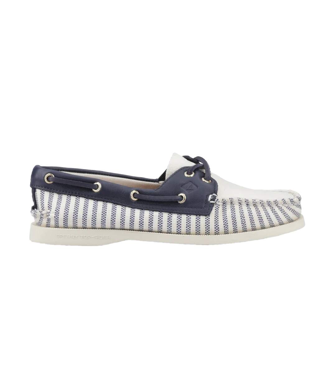 Chaussures Bateau Authentic Original Femme Blanc Bleu Marine Sperry-3