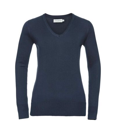 Russell - Pull col V COLLECTION - Femme (Bleu marine) - UTBC1011