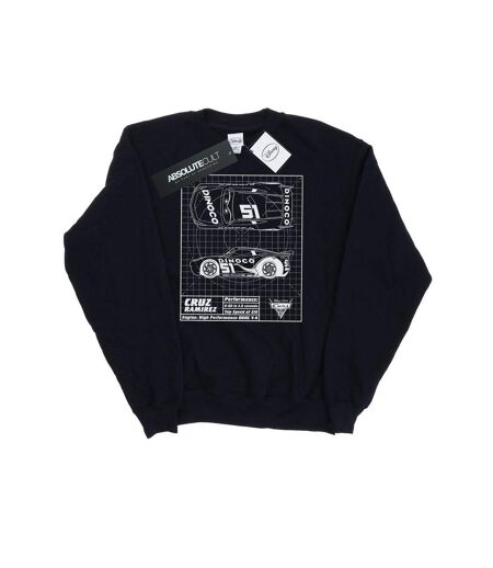 Disney Sweat-shirt Blueprint Femmes/Dames Cars Cruz Ramirez (Noir) - UTBI3268