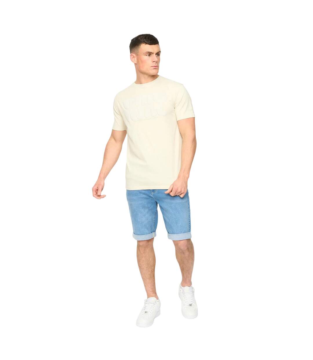Mens Transflate T-shirt Neutral Crosshatch-1