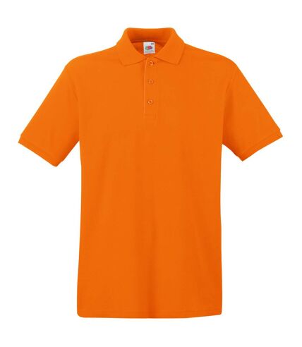 Fruit Of The Loom Premium Mens Short Sleeve Polo Shirt (Orange)