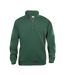 Unisex Adult Basic Half Zip Sweatshirt Bottle Green Clique-1