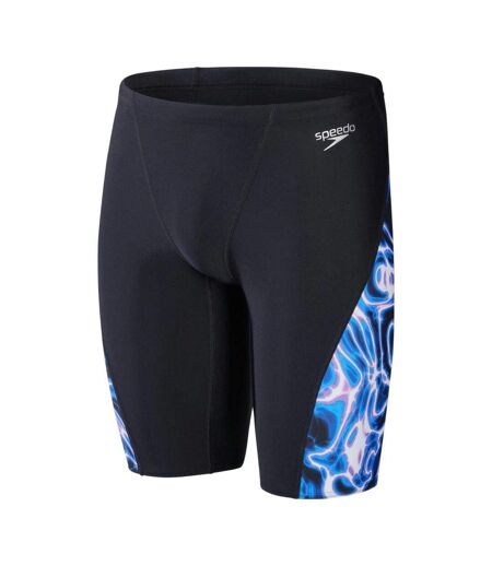 Short De Bain Pour Natation Alov Digi Homme Noir Bleu Imprimé Speedo