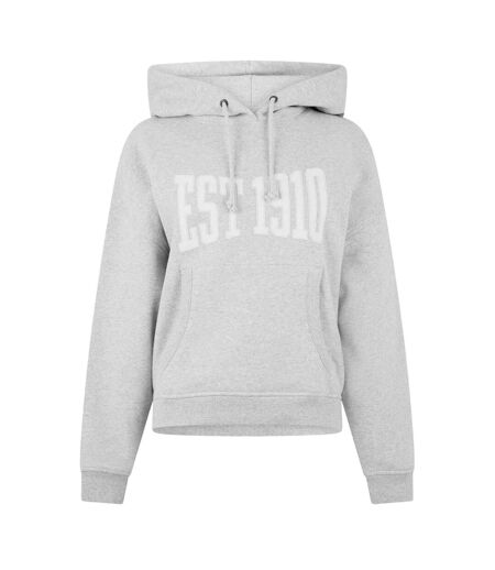 Sweat À Capuche Motif/style Logo Est Femme Gris Chiné Chiné Everlast