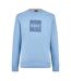 Mens Stitch Crew Neck Sweatshirt Pastel Blue Boss-1