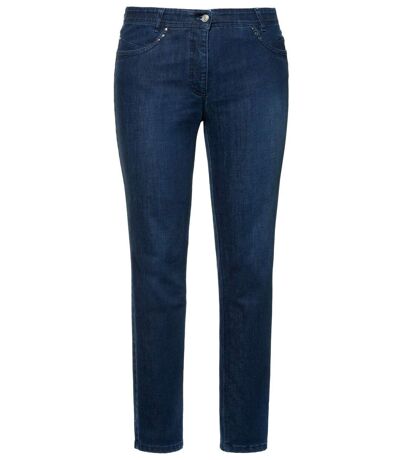 ULLA POPKEN CoolMax Jeans Sarah taille élastiquée intérieure slim blanchi NOUVEAU