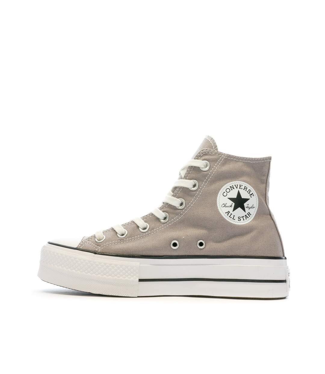 Baskets Grise/Mauve Femme Converse Ctas Lift-1