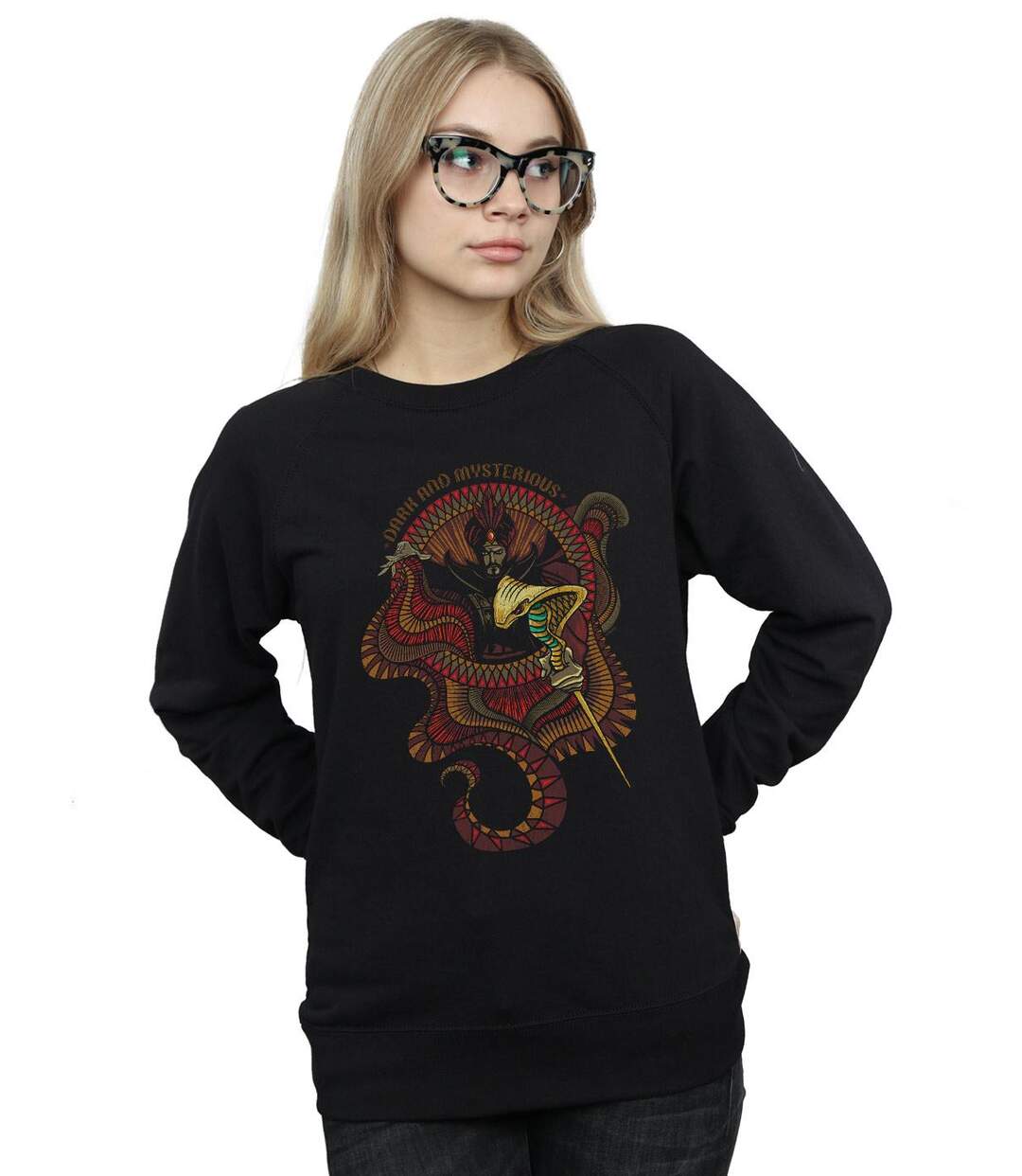 Disney Sweatshirt Womens/Ladies Aladdin Movie Jafar Dark And Mysterious (Noir) - UTBI48465-2