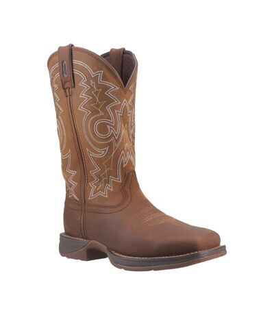 Mens Rebel Pro Full Grain Leather Cowboy Boots Flaxen Brown Durango
