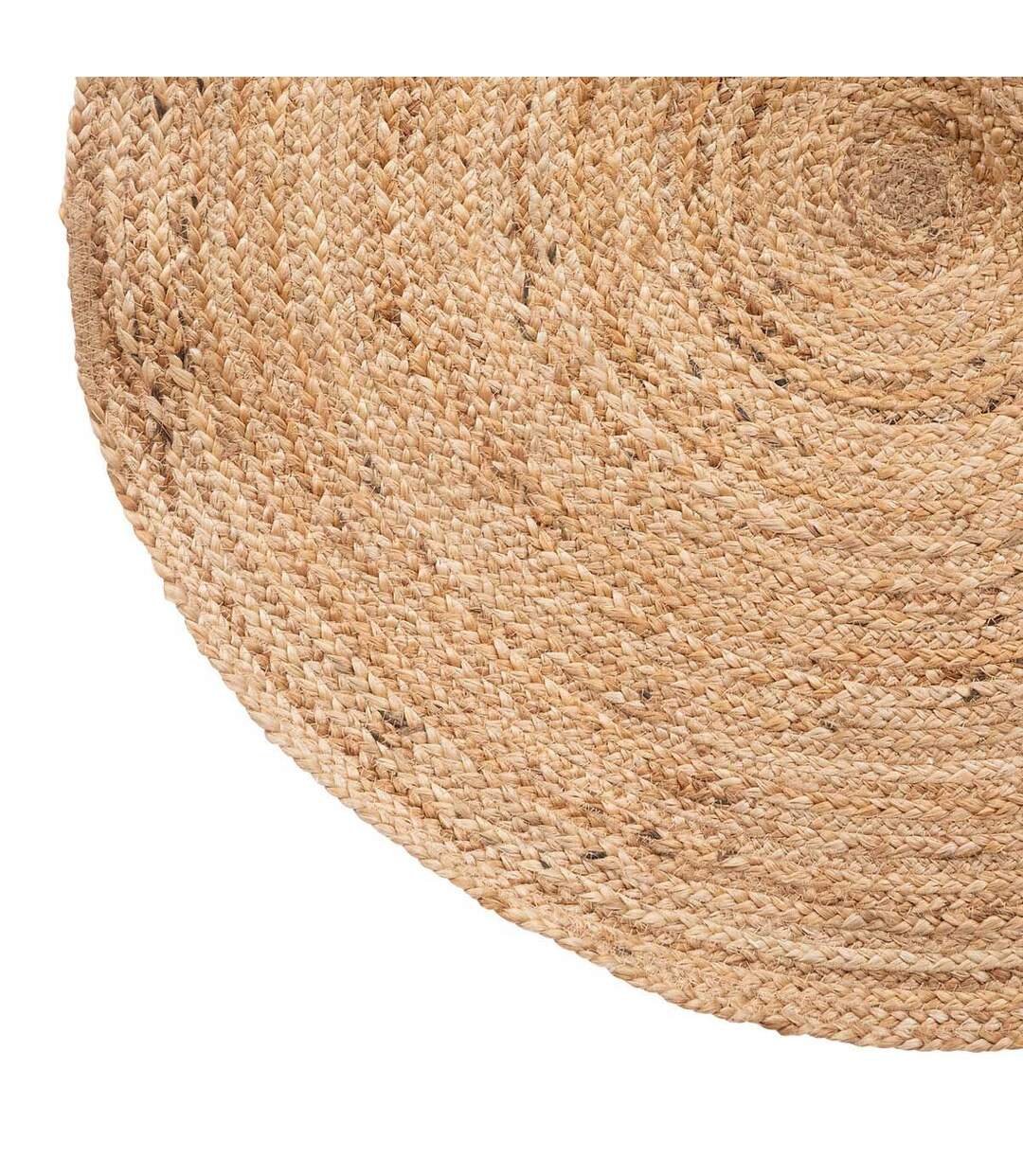Tapis Rond Déco en Jute Minalima 80cm Beige-2