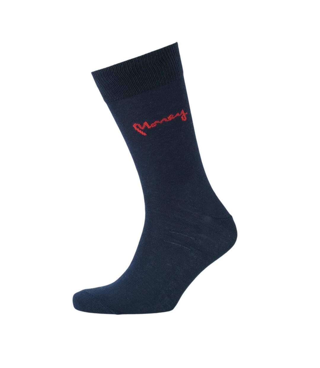 Chaussettes homme gris clair / bleu nuit Money