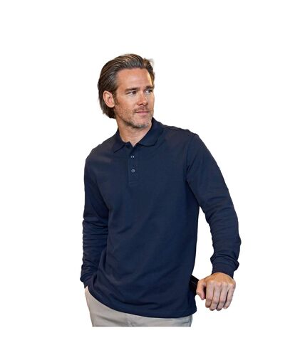 Tee Jays Mens Luxury Stretch Long-Sleeved Polo Shirt (Navy) - UTPC5690