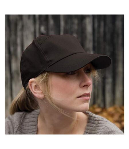 Casquette Unie À Sept Panneaux Mixte Noir Result