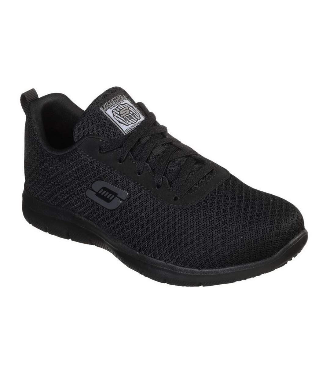 Womens/ladies Genter Bronaugh Safety Work Trainer Black Skechers-1