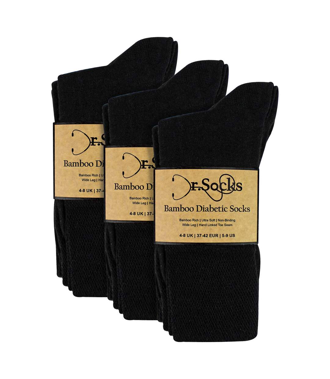 12 Pairs Ladies Bamboo Diabetic Socks | Soft Non Binding Comfort Socks-2