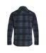 Mens tyburn checked fleece shirt jacket navy Weird Fish