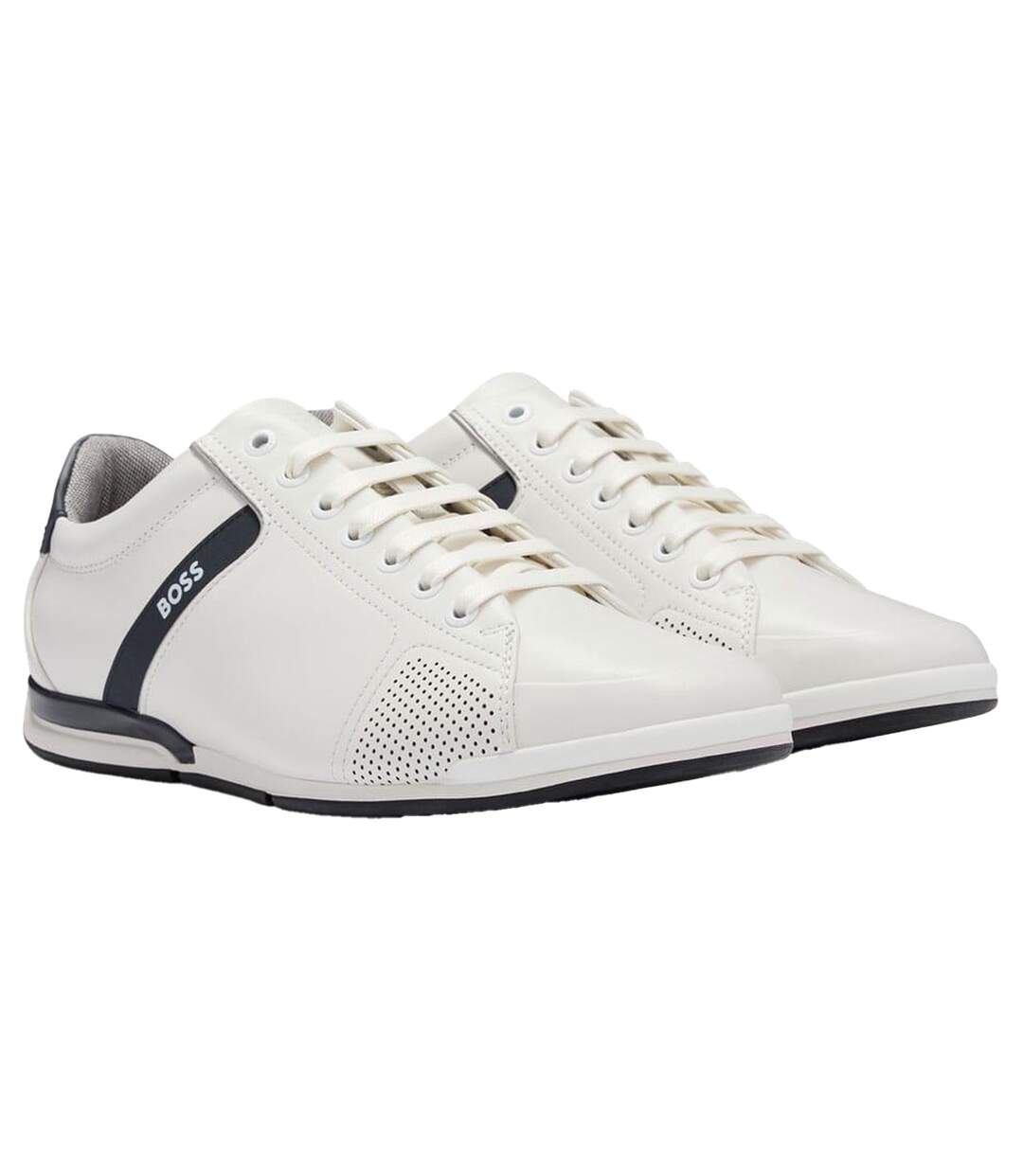 Mens Saturn Low Cut Trainers White Boss-1