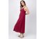 Robe longue estivale fines bretelles VALENTINE unie framboise Coton Du Monde-3