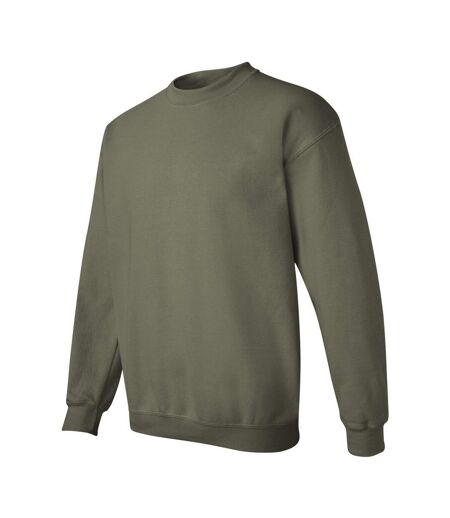 Unisex Adult Heavy Blend Crew Neck Sweatshirt Military Green Gildan