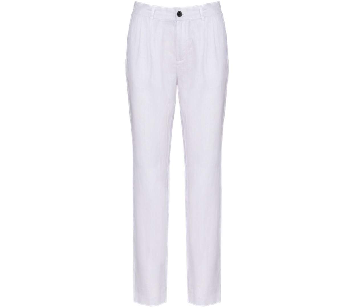 Pantalon en lin - Femme - PATS712 - blanc-1