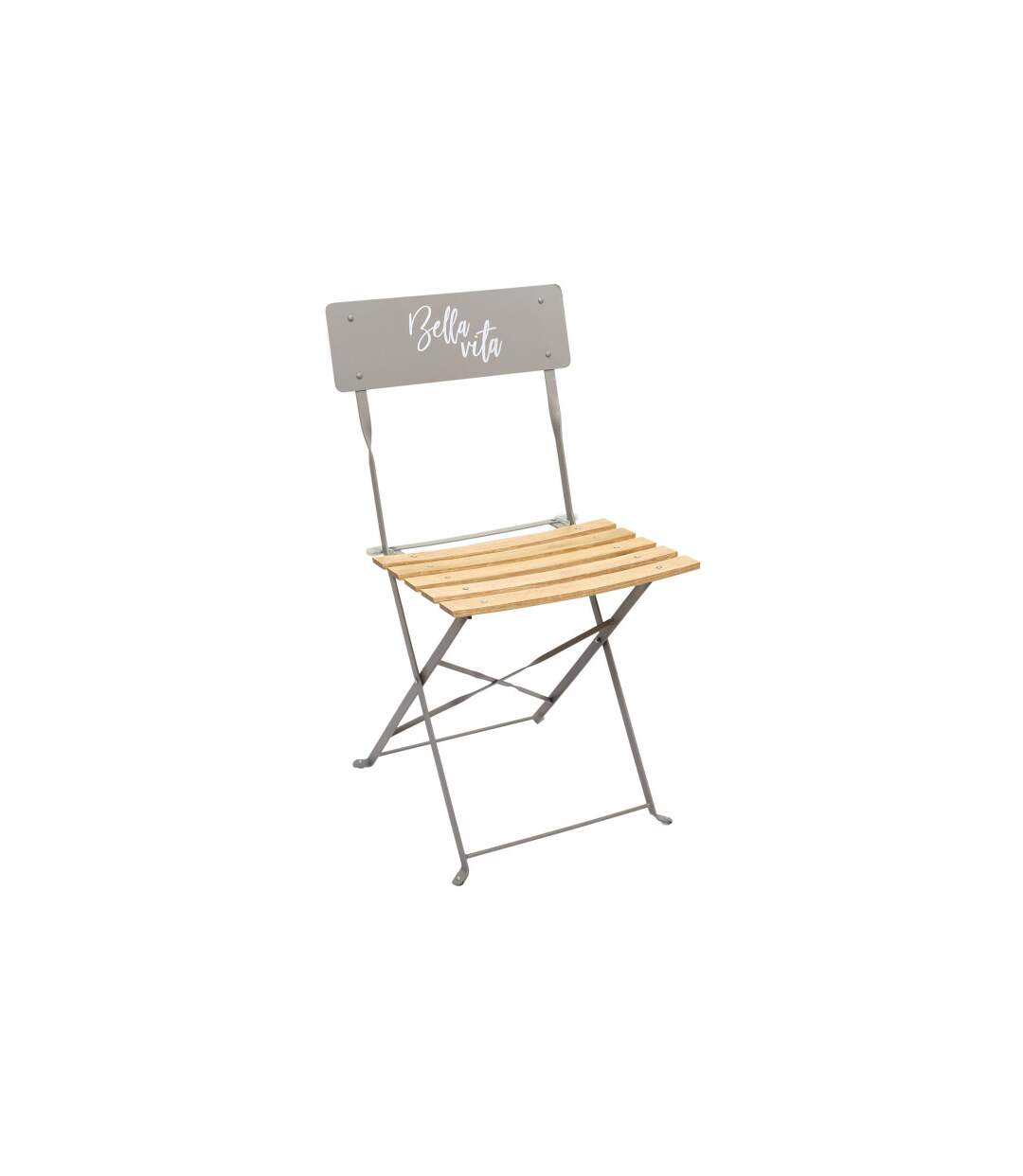 Lot de 2 Chaises Pliantes Bella Vita 81cm Taupe