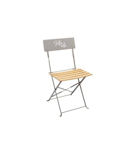 Lot de 2 Chaises Pliantes Bella Vita 81cm Taupe