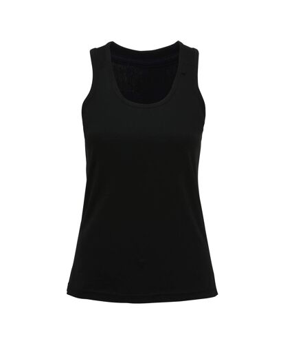 Tri Dri Womens/Ladies Panelled Fitness Sleeveless Vest (Hot Pink / Black) - UTRW4801