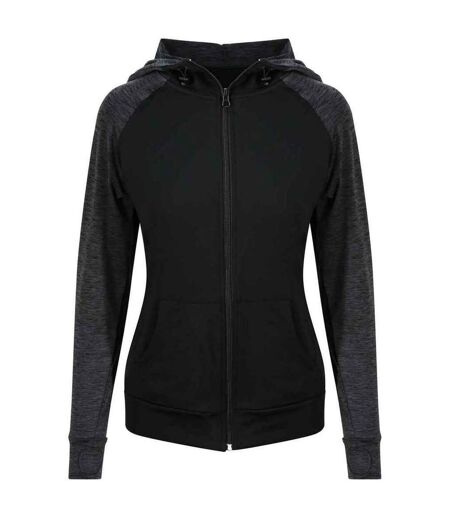 Veste À Capuche Cool Femme Noir Anthracite Chiné Just Cool
