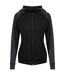 Veste À Capuche Cool Femme Noir Anthracite Chiné Just Cool-1