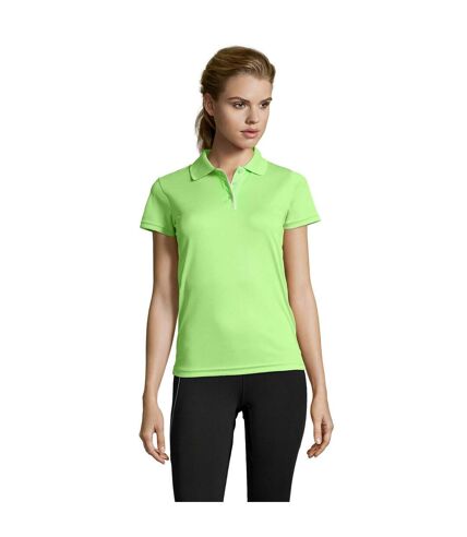 SOLS Womens/Ladies Performer Short Sleeve Pique Polo Shirt (Apple Green) - UTPC2161