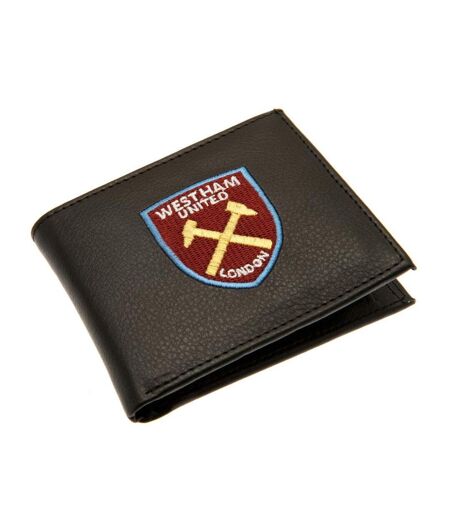 West Ham United FC Embroidered Wallet (Black) (One Size) - UTTA599