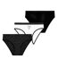 Lot de 3 slips femme  en coton uni et imprimé ceinture fine 2cm Pck6 Pierre Cardin-1