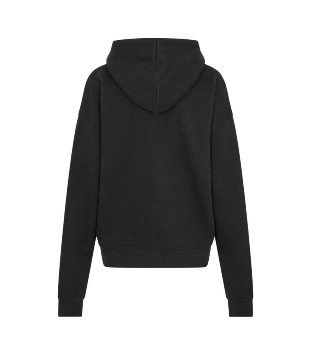 Womens/ladies Oversized Full Zip Hoodie Black USA-4