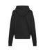 Womens/ladies Oversized Full Zip Hoodie Black USA-4