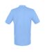 Henbury Mens Modern Fit Cotton Pique Polo Shirt (Mid Blue)
