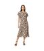 Womens/ladies spotted midi dress neutral Principles