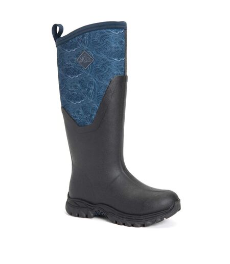 Muck Boots Womens/Ladies Arctic Sport Tall Pill On Rain Boots (Black/Navy) - UTFS4289