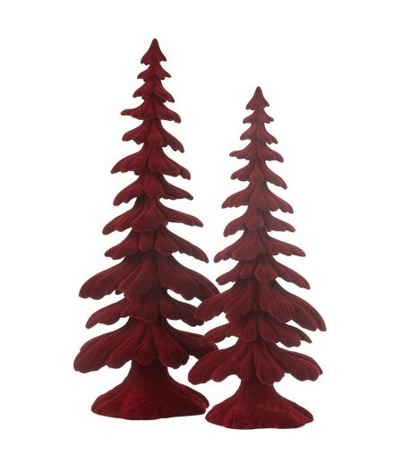 Sapin Déco en Résine Luciano 36cm Rouge