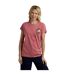 Womens/ladies sunset summit graphic back print t-shirt rosewood Weird Fish-3