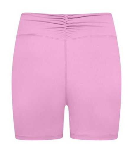 Womens/ladies Scrunch Slim Shorts Pink Gym King